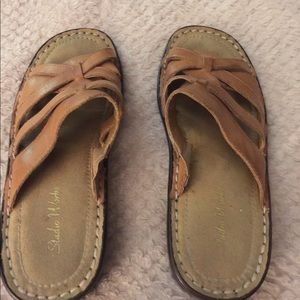Brown Slip on Sandals